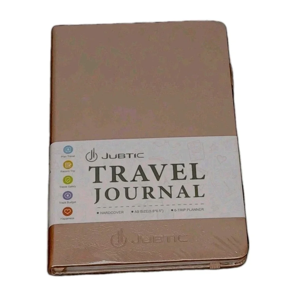 Travel Journal A5 Rose Gold‎ Faux Leather Sealed Wanderlust Vacation RV Planner